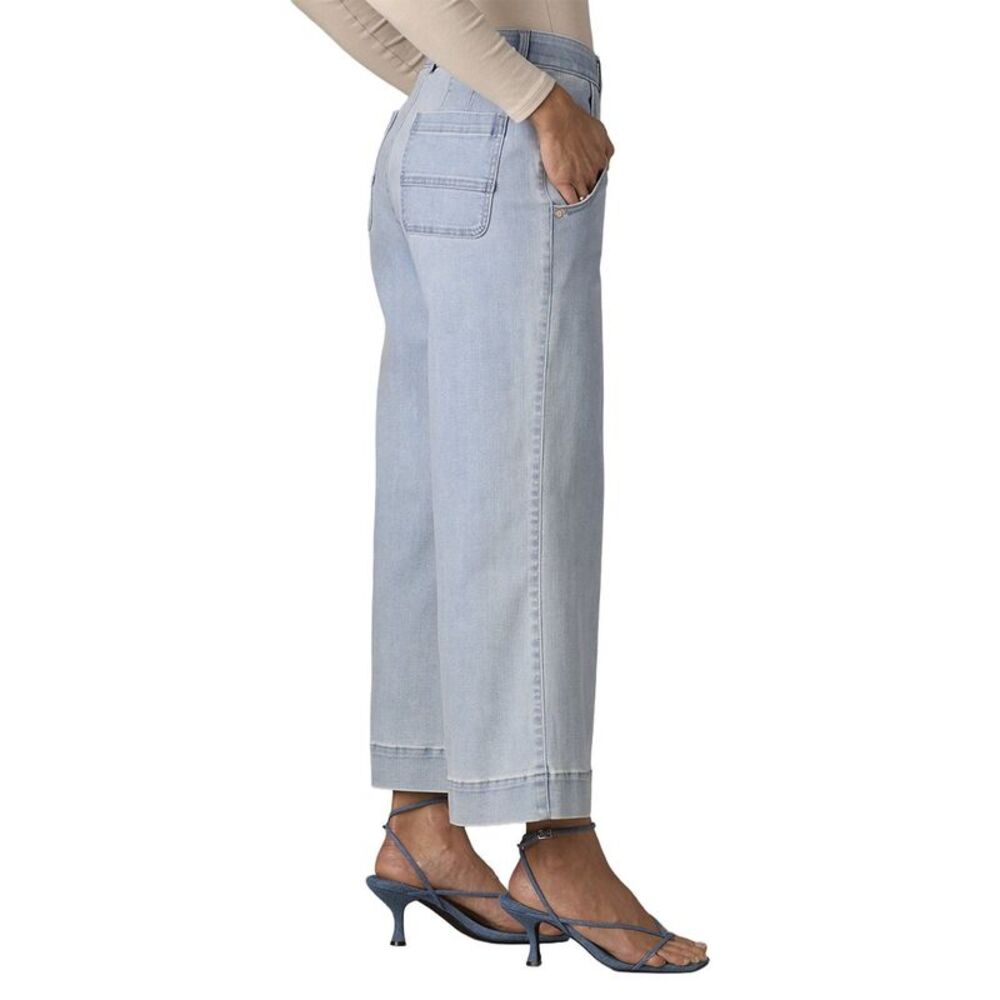 Wit & Wisdom Womens  Light Blue Whitney Skyrise Crop Wide Leg Jean, Blue - Picture 3 of 4